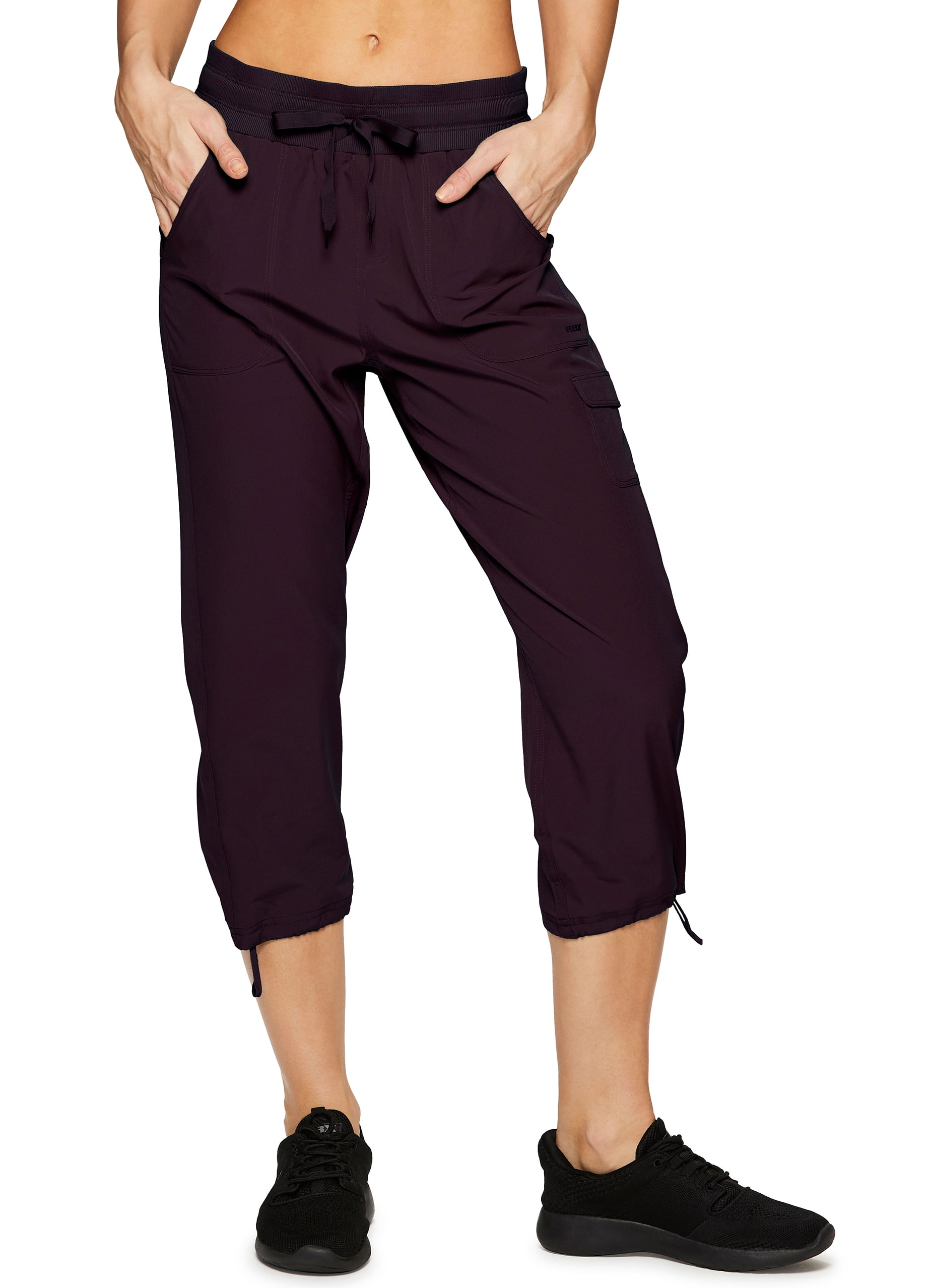 Rbx Active Women S Relaxed Lightweight Woven Cargo Capri Pant Walmart