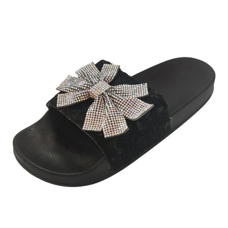 

Cptfadh Slippers For Women Shoes Women Fish Mouth Shoes Fashion Flat Sandal Platform Sequined Beach Slippers Summer Casual Fashion Colored Diamonds Sandals