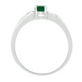 thumbnail image 5 of 10k White Gold Oval Emerald Ring, 5 of 8
