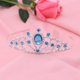 thumbnail image 3 of KAKOWELY Tiara de corazones para niñas, diadema de cristal, accesorios para el cabello para fiestas de cumpleaños (azul), 3 of 4