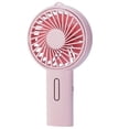 thumbnail image 1 of Ventilador de mano portátil, mini ventilador de mano con USB recargable, rosa, 1 of 5