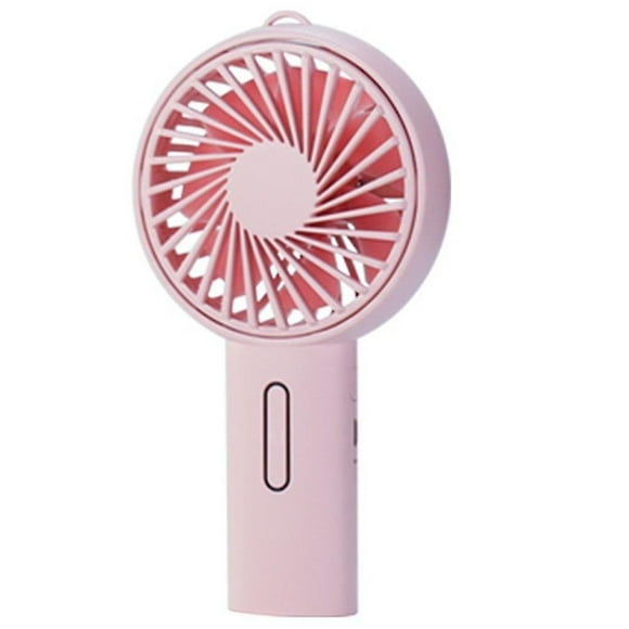 Ventilador de mano portátil, mini ventilador de mano con USB recargable, rosa