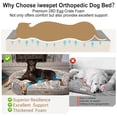 thumbnail image 4 of Cama ortopédica para perro iweepet, espuma de 9,4 cm, grande, gris, 4 of 9