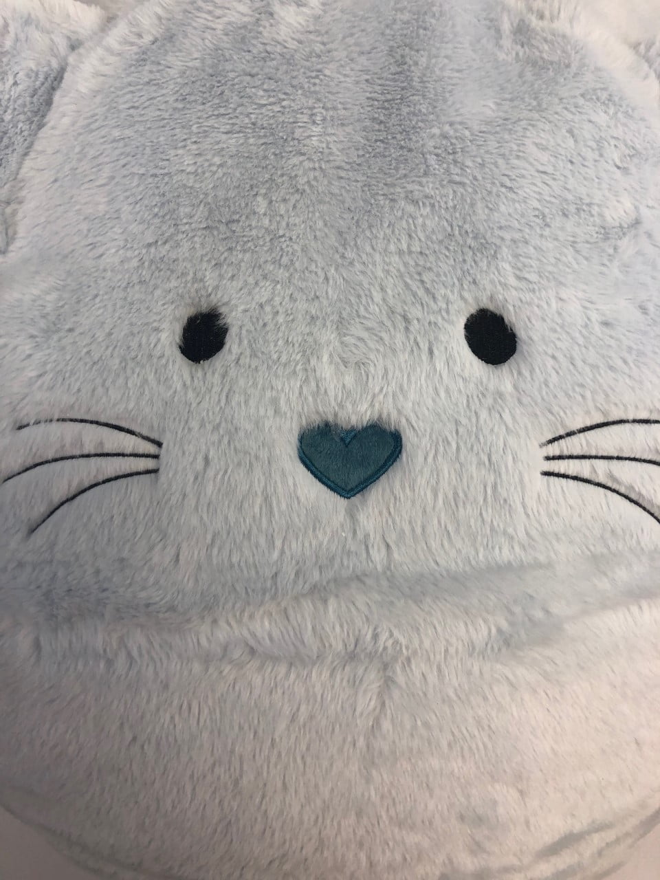 Heritage Kids Fur Kitty Critter Bean Bag Chair, Grey