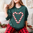 thumbnail image 5 of Candy Cane Heart - Women's Garment Dyed Long Sleeve, 5 of 11