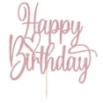 thumbnail image 2 of Decoración para tartas FLORCMET hecha a mano, con purpurina, feliz cumpleaños, 2 of 8