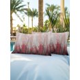 thumbnail image 6 of Outdoor Pillows Waterproof, Abstract Red Bedding Throw Pillows with Insert for Couch Sofa Bed, Modern Gradient Minimalist Mottled Art 12x20 Inch Pillowcases Decorative Camping Patio Pillow Set of 2, 6 of 8