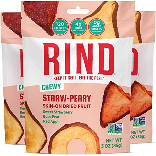 | Straw-Peary | Strawberry, Apple, & Pear | Dried Fruit Superfood | Chewy Snack | No Sugar Added | All Natural | High In Fiber | Gluten Free | Vegan | Paleo | Fruit Snacks | 3 Oz | 3 Pack
