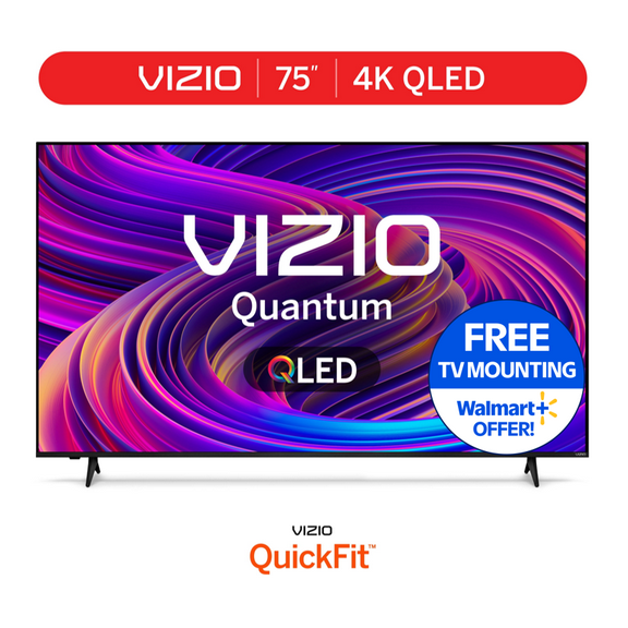 VIZIO 75" Class Quantum 4K QLED HDR Smart TV (M75Q6-L4)