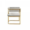 thumbnail image 5 of Limari Home Bavaria 18.5" Modern Fabric and Metal Dining Chair in Light Gray, 5 of 6