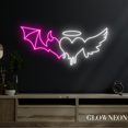 thumbnail image 2 of Glowneon Angel Devil Heart Neon Sign, Heart Led Sign, Couple Room Art, 2 of 4