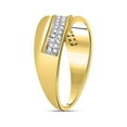 thumbnail image 3 of 10kt Yellow Gold Womens Round Diamond Contour Row Band Ring 1/6 Cttw, 3 of 4