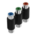 thumbnail image 2 of Cmple – 3-RCA Jacks to 3-RCA Jacks Coupler Jointer – RGB Female to Female 3-RCA Adapter Extension AV Audio Video Adapter, 2 of 2