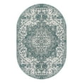thumbnail image 4 of Jill Zarin Outdoor Collection Area Rug - Dubai (5' 3" x 8' Oval Teal/Ivory), 4 of 8