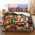 thumbnail image 1 of Christmas Santa Claus Pattern Juegos de cama Funda de edredón sin relleno, 1 of 5