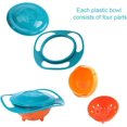 thumbnail image 6 of Magic Bowl 360 Degree Rotation Spill Resistant Gyro Bowl with Lid for Toddler Baby Kids Childre (Pink+Blue+Green), 6 of 9