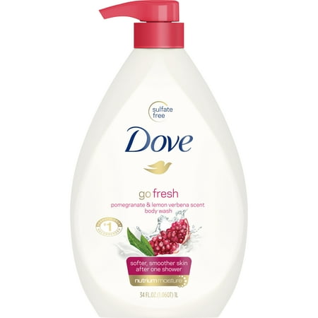 Dove go fresh Body Wash Pump Pomegranate and Lemon Verbena 34 (Best Wash And Go Products)