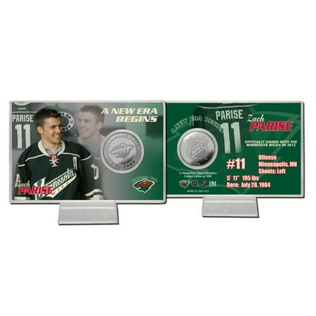 NHL - Zach Parise Minnesota Wild Silver Coin Card