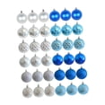 thumbnail image 4 of GUOOL 36Pcs Christmas Balls Ornaments Hanging Assorted Shatterproof Christmas Tree 6cm Deep Blue, 4 of 9