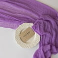 thumbnail image 5 of Table Runner Lavender Gauze Rustic Boho Lilac Cheesecloth Grape Table Runner 120 Inch 10 FT for Wedding Baby Bridal Shower Birthday Bridgerton Party Long Sheer Spring Home Decorations, 5 of 12