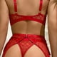 thumbnail image 3 of Gibobby Conjunto de lencería Sexy para Mujer Sexy Conjunto de Bralette de Encaje Cruzado Conjunto de Brasier y Bragas(Rojo, CH), 3 of 5