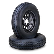 Free Country Trailer Tire Wheel Assembly ST175/80D13 8-Ply D 96L 5 Lug on 4.5" PCD Black Mod Rim ,SET 2