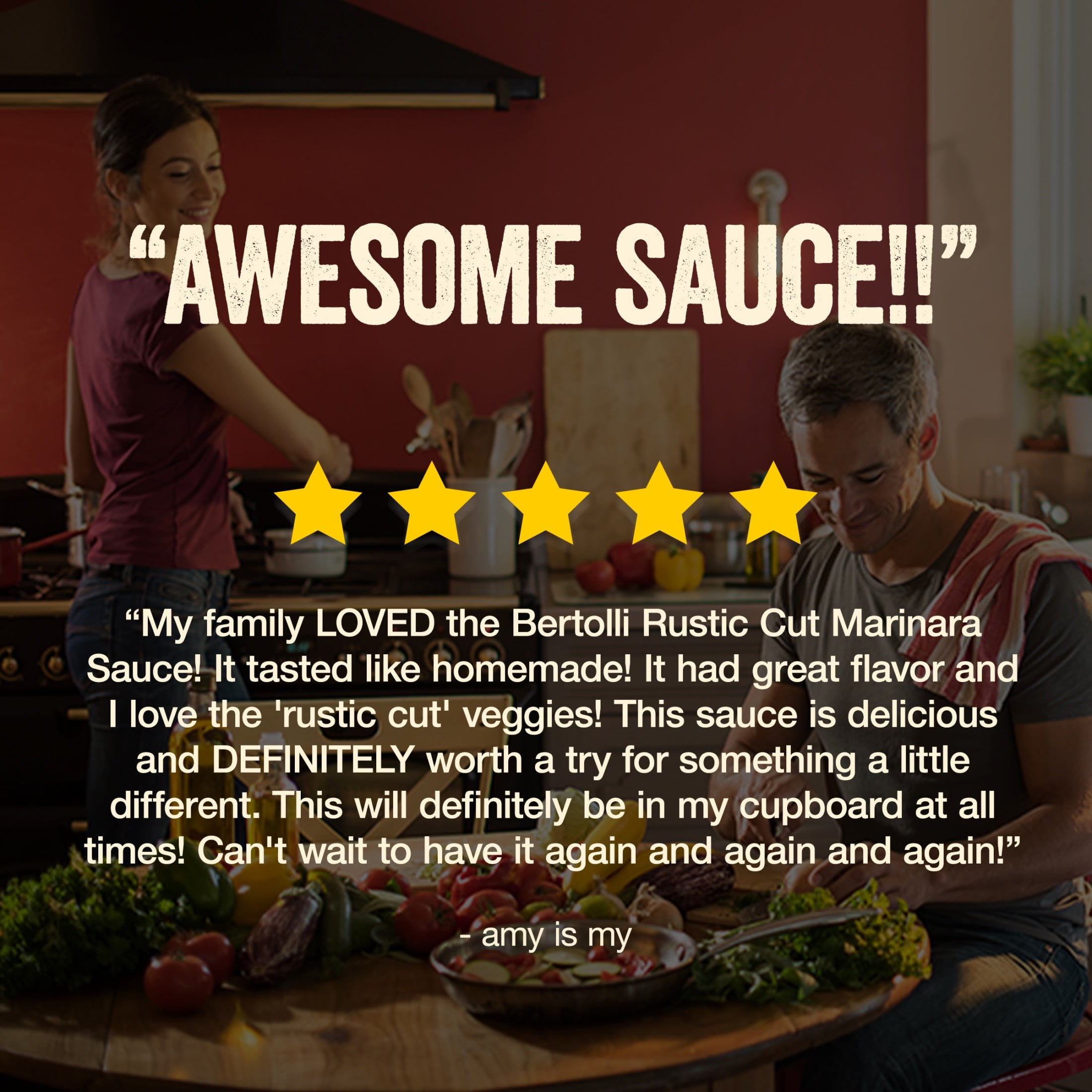 Bertolli Rustic Cut Marinara Sauce, Homemade Style Spaghetti Pasta Sauce, 23 oz