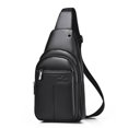 thumbnail image 1 of Bolso de pecho para hombre, bolso de hombro para hombre, bolso informal de cuero suave multicapa de gran capacidad, bolso cruzado, 1 of 6
