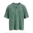 thumbnail image 6 of Guluxicc T Shirts for Men Button Short Sleeve Tops Trendy Summer Causal Outfit for Men, 6 of 8