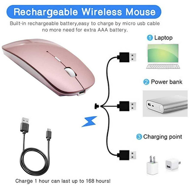 Bluetooth – Wireless Mouse for Mac ROSE GOLD - Walmart.com