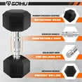 thumbnail image 2 of MITONOS 450lbs Dumbbell Sets with Rack, Rubber Hex Dumbbells, Free Weight set for Home Gym, Hand Weights with Chrome Handle for Strength Training, 2 of 10