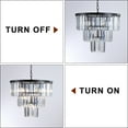 thumbnail image 3 of Jopath 20" Modern 3 Tier Crystal Chandelier with Black Finish, Elegant 7-Light Pendant Light for Dining Room, Living Room, or Bedroom (Bulb Not Included), 3 of 8