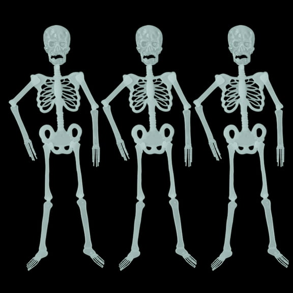 3 Pack Halloween Luminous Skeleton Decorations Full Body Glow-in-The-Dark Skeleton Rotatable Skeleton Hanging-style3