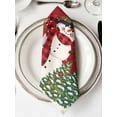 thumbnail image 2 of Christmas Snowman Cloth Napkin Set of 4, Winter Snowflakes Pine Trees Art Washable Linen Napkins Absorbent Kitchen Table Dinner Napkins for Restaurant/Wedding/Hotel, 2 of 9