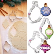 Ann Clark Christmas Ornament Cookie Cutter Set, 3-Piece, Made in USA