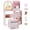 Pink, variant on Kids Vanity Set with LED-Lit Mirror, Kids Table and Chairs with 5 Makeup Accessories, 2-in-1 Toddler Girls Vanity with Writing Table, Pink
