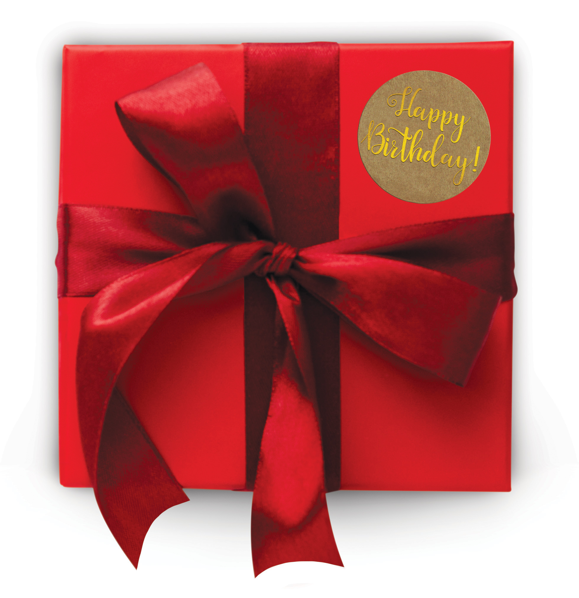 Great Papers! Happy Birthday Stickers Gold/Kraft 250/Roll (2020155)