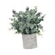 thumbnail image 5 of Plantas artificiales pequeñas en maceta, plantas de imitación en maceta, vegetación decorativa, simulación Hierba de hoja redonda, 5 of 9