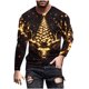 thumbnail image 2 of Blusas y camisas de manga larga y cuello redondo para hombre, informales, con estampado navideño, deportivas, de poliéster., 2 of 5