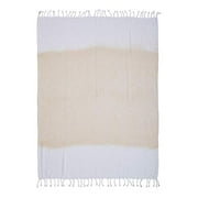 LR Home Shibori Sweet Slub Throw Blanket, 50" x 60", Linen