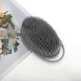 thumbnail image 6 of Unique Bargains 1 Pc Hangable Oval Bath Brush Shower Brush Gray, 6 of 6