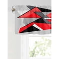 thumbnail image 6 of Valances for Windows Triangle Color Block Rod Pocket Cafe Window Treatments Valance Curtains for Kitchen Bathroom Laundry Basement Windows 42"x18", 6 of 9
