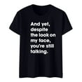 thumbnail image 4 of Women's Funny Graphic T-Shirts Sarcastic Novelty Tees with Humorous Sayings for Casual Wear, 4 of 5