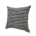 thumbnail image 5 of LR Home Ox Bay Hand-stitched Black/White Stripe All-Natural Cotton Pillow Cover, 5 of 8