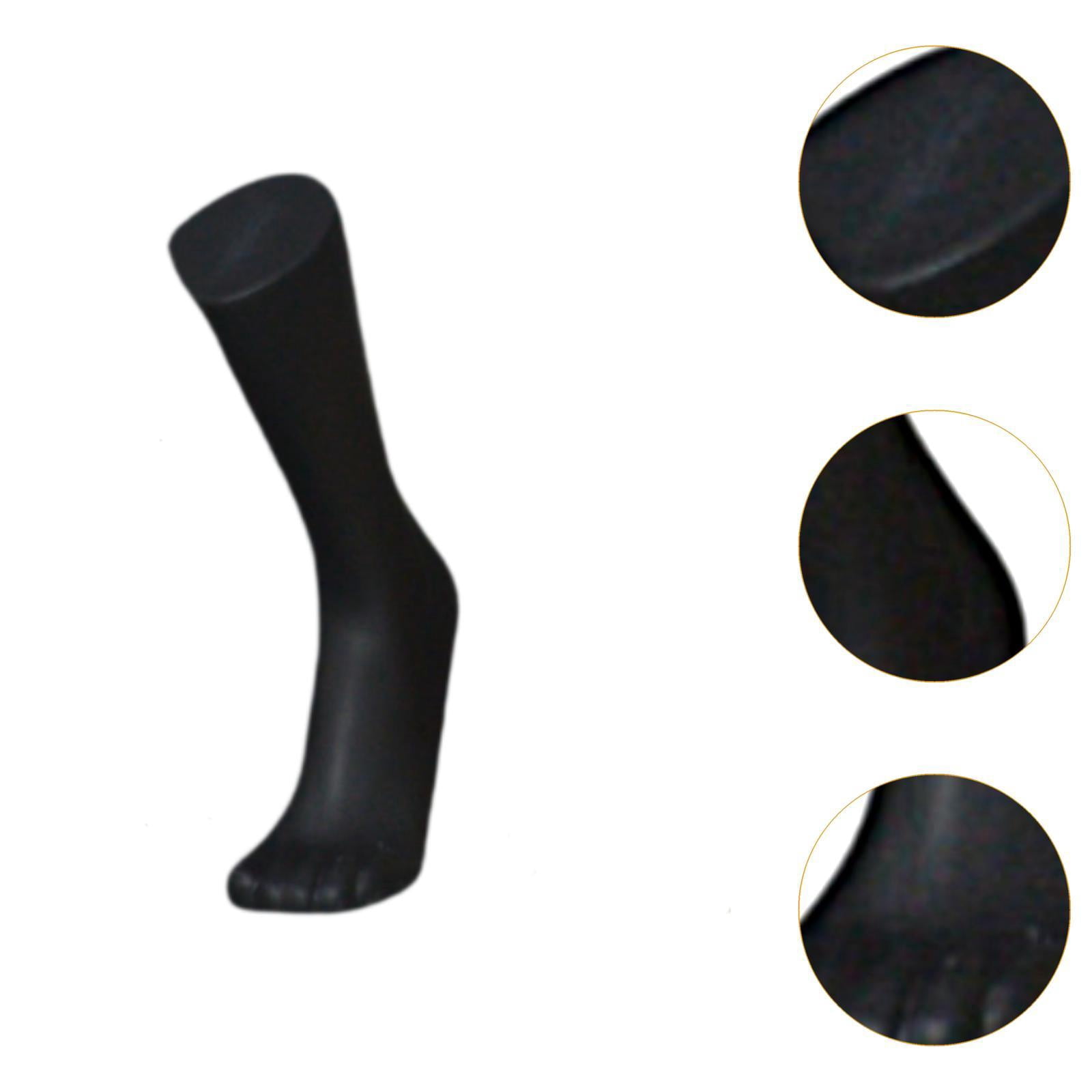 Zxpjkyu Male Mannequin Foot Model with Magnetic Base Photo Prop Sock Display Model for Long Black