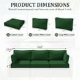 thumbnail image 2 of Kimunuk 8 Pcs Outdoor Cushion Covers for Patio Furniture, Washable Outdoor Cushion Slipcovers Replacement with Zipper for 3 Seat Rattan Sofa, Green, 2 of 7