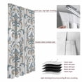 thumbnail image 6 of Blue Tan Flower Blackout Curtains for Bedroom/Living Room, Pinch Pleated Black Out Curtains, Abstract Vintage Ethnic Tribal Boho Room Darkening Window Drapes with Hooks 2 Panels, 39"x70", 6 of 8