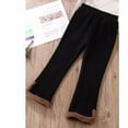 thumbnail image 5 of Piuwrlz Flared Pants Teen Girls Boys Fleece Sweatpants Pant Black Size 9-10 Years, 5 of 5