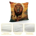 thumbnail image 4 of MLJA Lion Pillow Case Wild King Animal African Cloud Throw Pillow Cover Decorative Square Cushion Canvas for Women Men Sofa Bed, 4 of 5