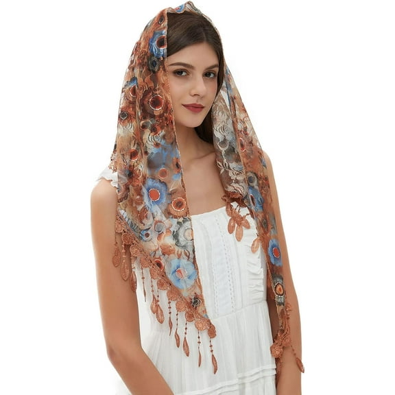 BLESSI Women Catholic Mantilla Head Covering Scarf Church Chapel Veil Wedding Veil